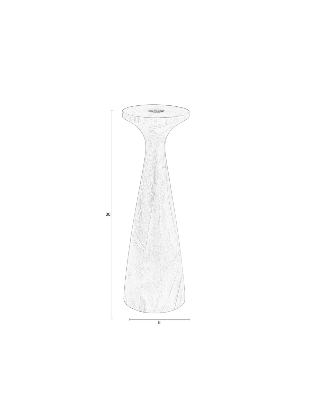 Candle holder flames m brown