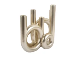 Candle holder Rings large metallic gold