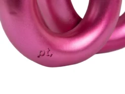 Candle holder Rings medium metallic dark pink