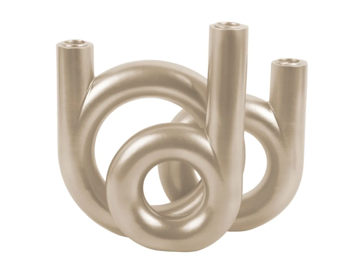 Candle holder Rings medium metallic gold