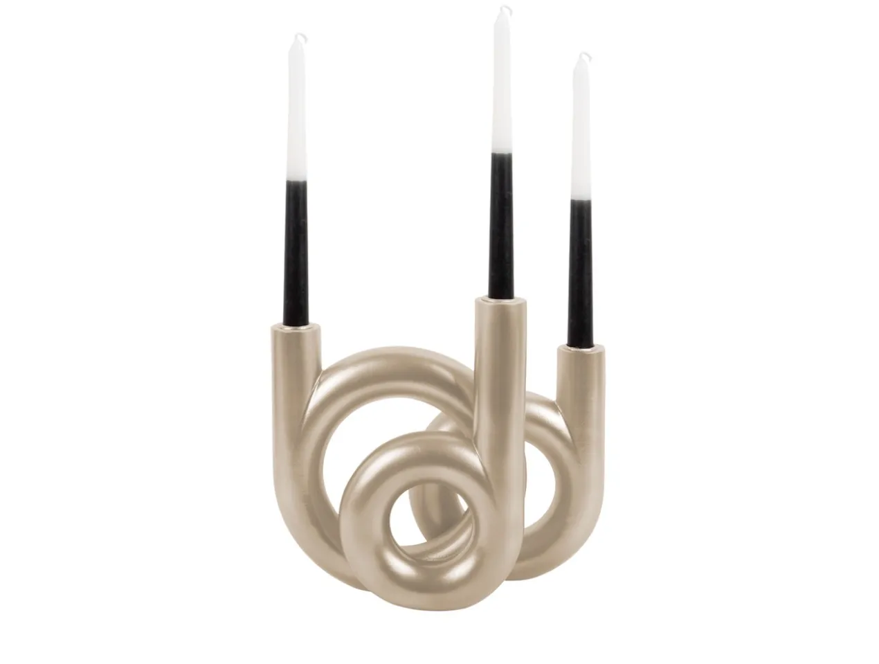 Candle holder Rings medium metallic gold