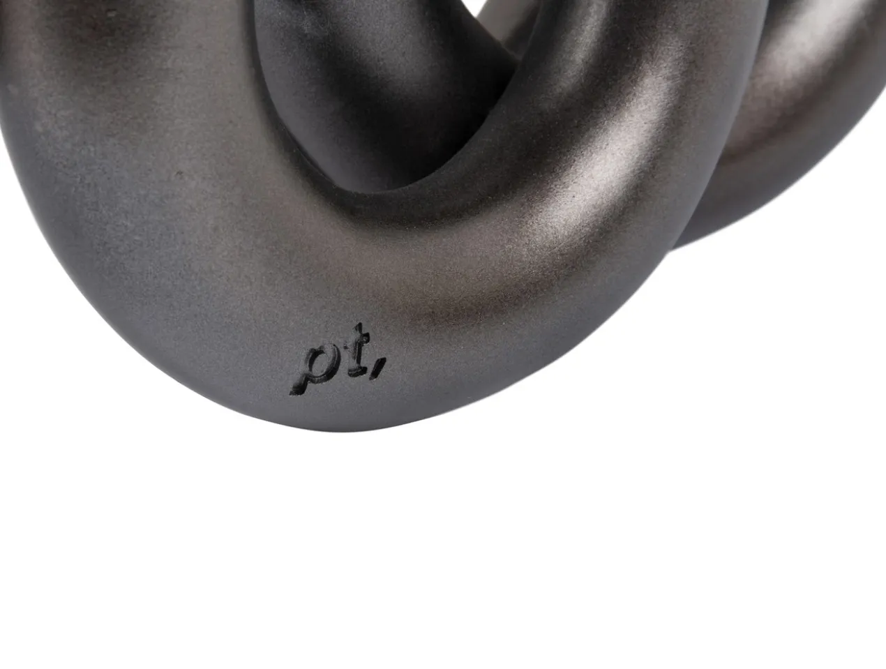 Candle holder Rings medium metallic dark grey