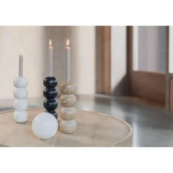 Candle holder rome marble white