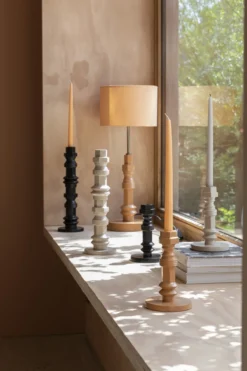 Candle holder totem m smooth terra