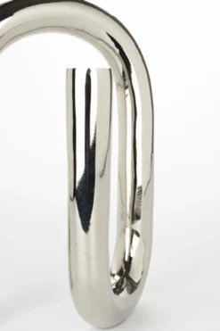 Candle holder tubo l shiny silver