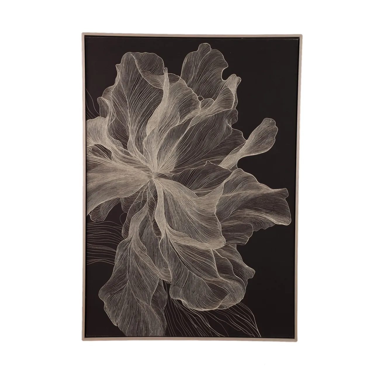 Canvas Flora 73x103 cm donkerbruin