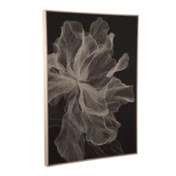 Canvas Flora 73x103 cm donkerbruin