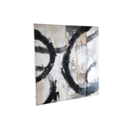 Canvas Noa zwart 120x120 cm