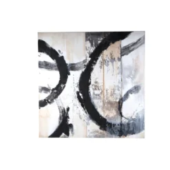 Canvas Noa zwart 120x120 cm