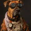 Canvas schilderij van een Boerboel hond 100x200 cm