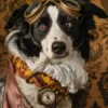 Canvas schilderij van een Border Collie 60x80 cm