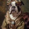 Canvas schilderij van een Boston Terrier 40x60 cm