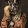 Canvas schilderij van een Boxer 60x80 cm