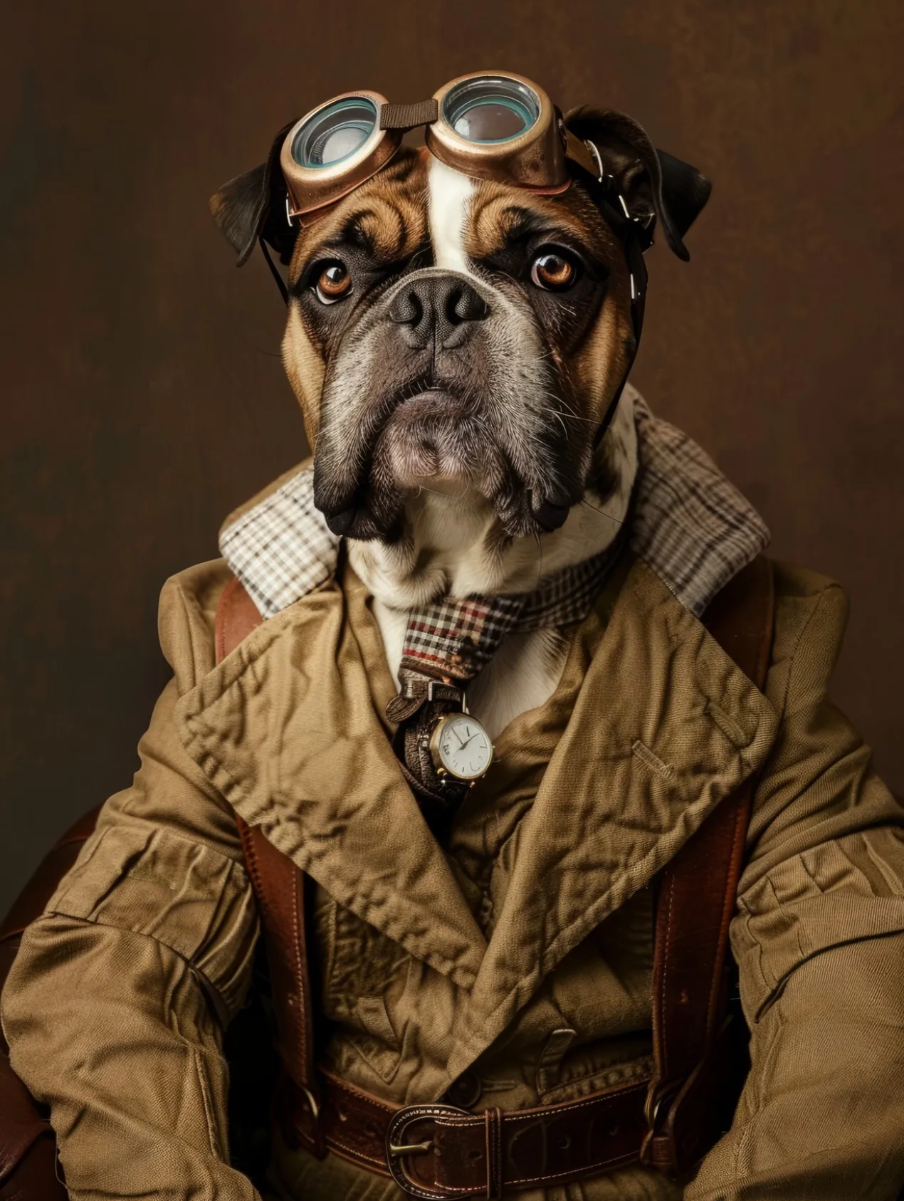 Canvas schilderij van een Brusselse Griffon Hond 100x150 cm