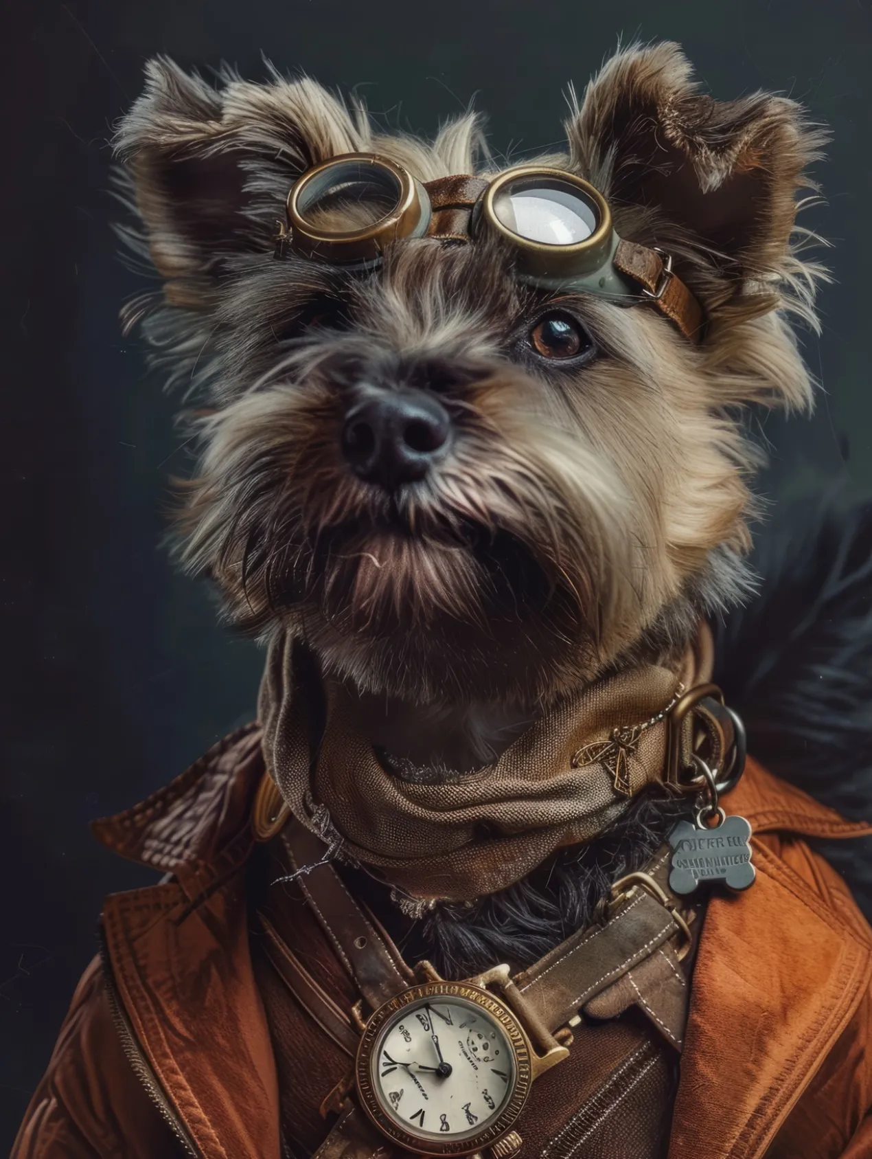 Canvas schilderij van een Cairn Terrier 40x60 cm