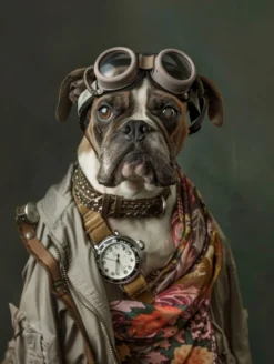 Canvas schilderij van een Cane Corso 80x120 cm