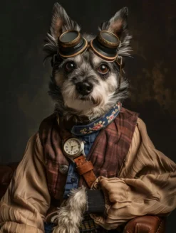 Canvas schilderij van een Cesky Terrier 80x120 cm