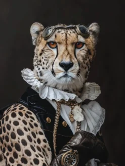 Canvas schilderij van een Cheetah 100x200 cm