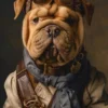 Canvas schilderij van een Chinese Shar dog 60x80 cm