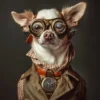 Canvas schilderij van een Chihuahua 60x80 cm