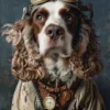 Canvas schilderij van een Clumber Spaniel 100x150 cm