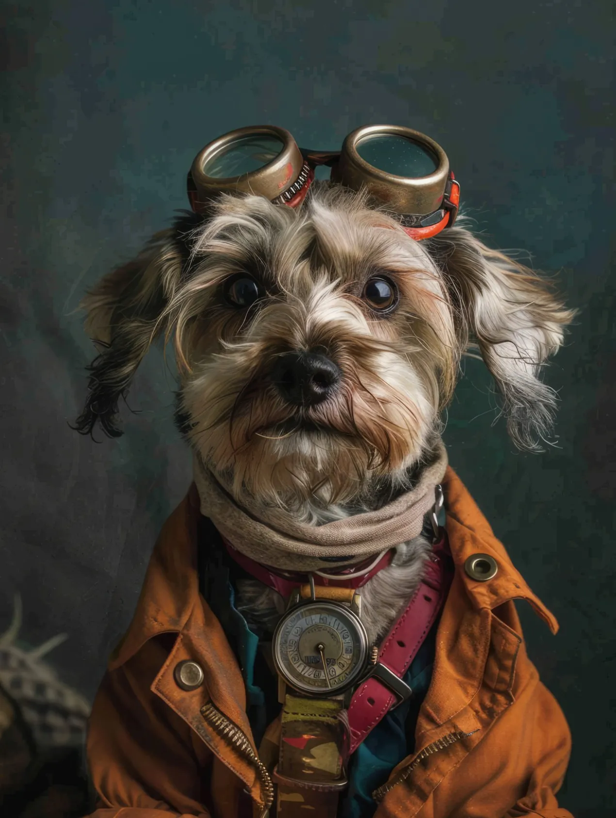 Canvas schilderij van een Dandie Dinmont Terrier 40x60 cm