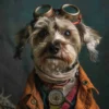 Canvas schilderij van een Dandie Dinmont Terrier 100x150 cm