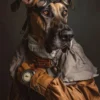 Canvas schilderij van een Deense Dog 60x80 cm