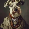 Canvas schilderij van een Dwergschnauzer 100x150 cm