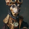 Canvas schilderij van een Dwergpinscher 100x150 cm