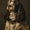Canvas schilderij van een Engelse Springer Spaniel hond 60x80 cm