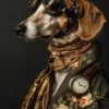 Canvas schilderij van een Engelse Foxhound 100x200 cm