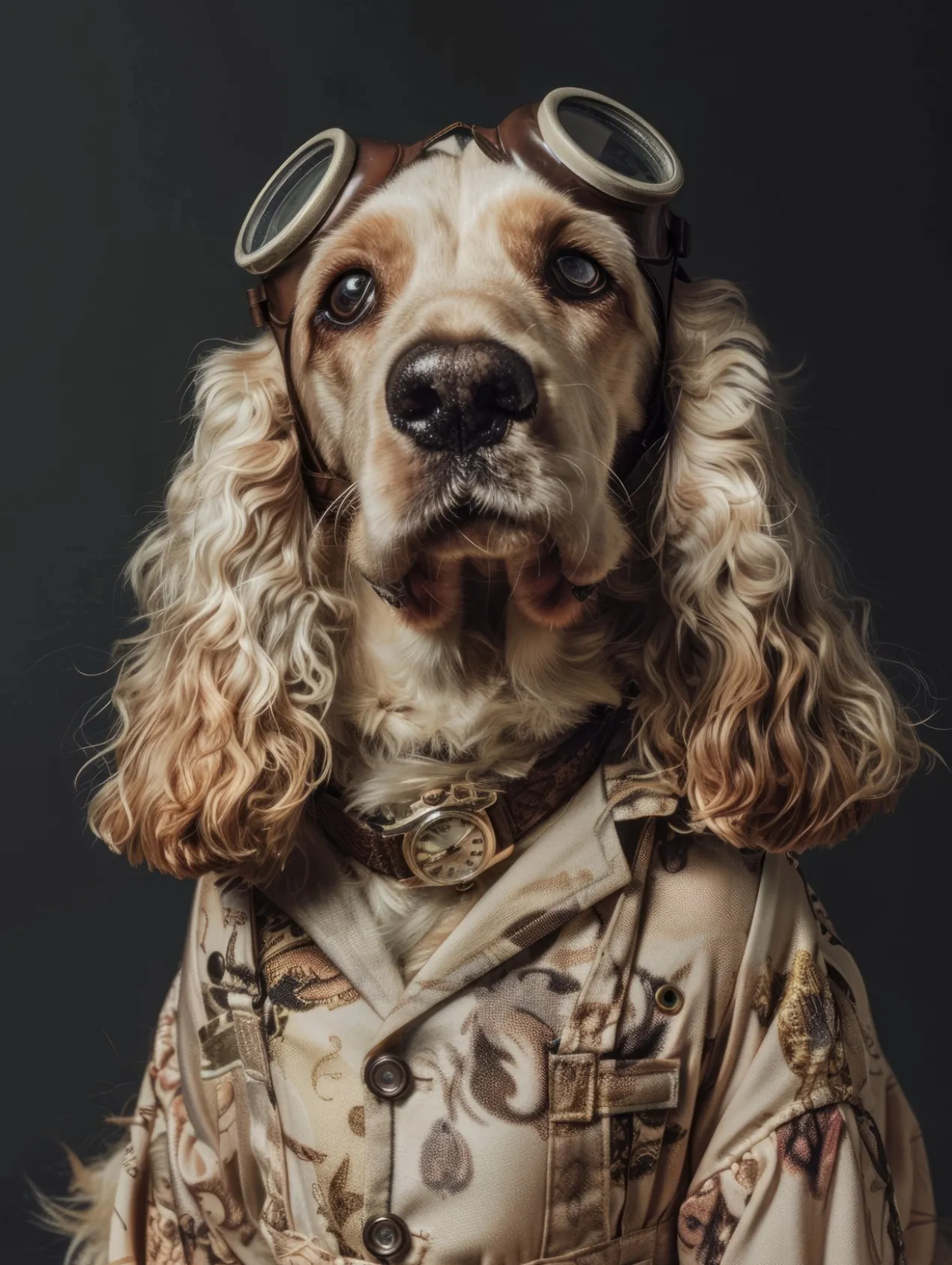 Canvas schilderij van een Engelse Cocker Spaniel 80x120 cm