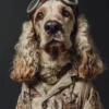 Canvas schilderij van een Engelse Cocker Spaniel 100x150 cm