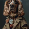Canvas schilderij van een Field Spaniel hond 100x200 cm