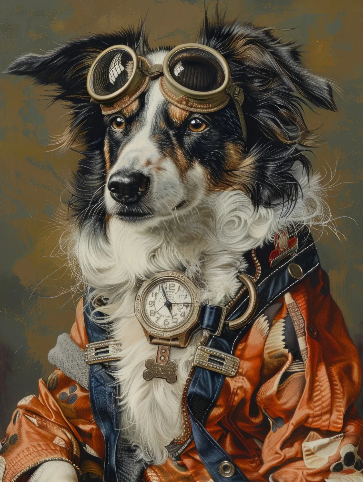 Canvas schilderij van een Finse Lapphund 80x120 cm