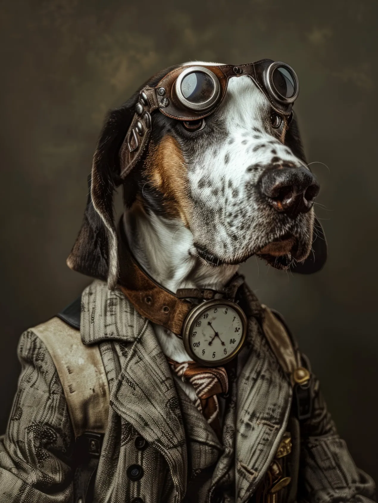 Canvas schilderij van een fTreeing Walker Coonhound 40x60 cm