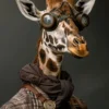 Canvas schilderij van een Giraffe 40x60 cm