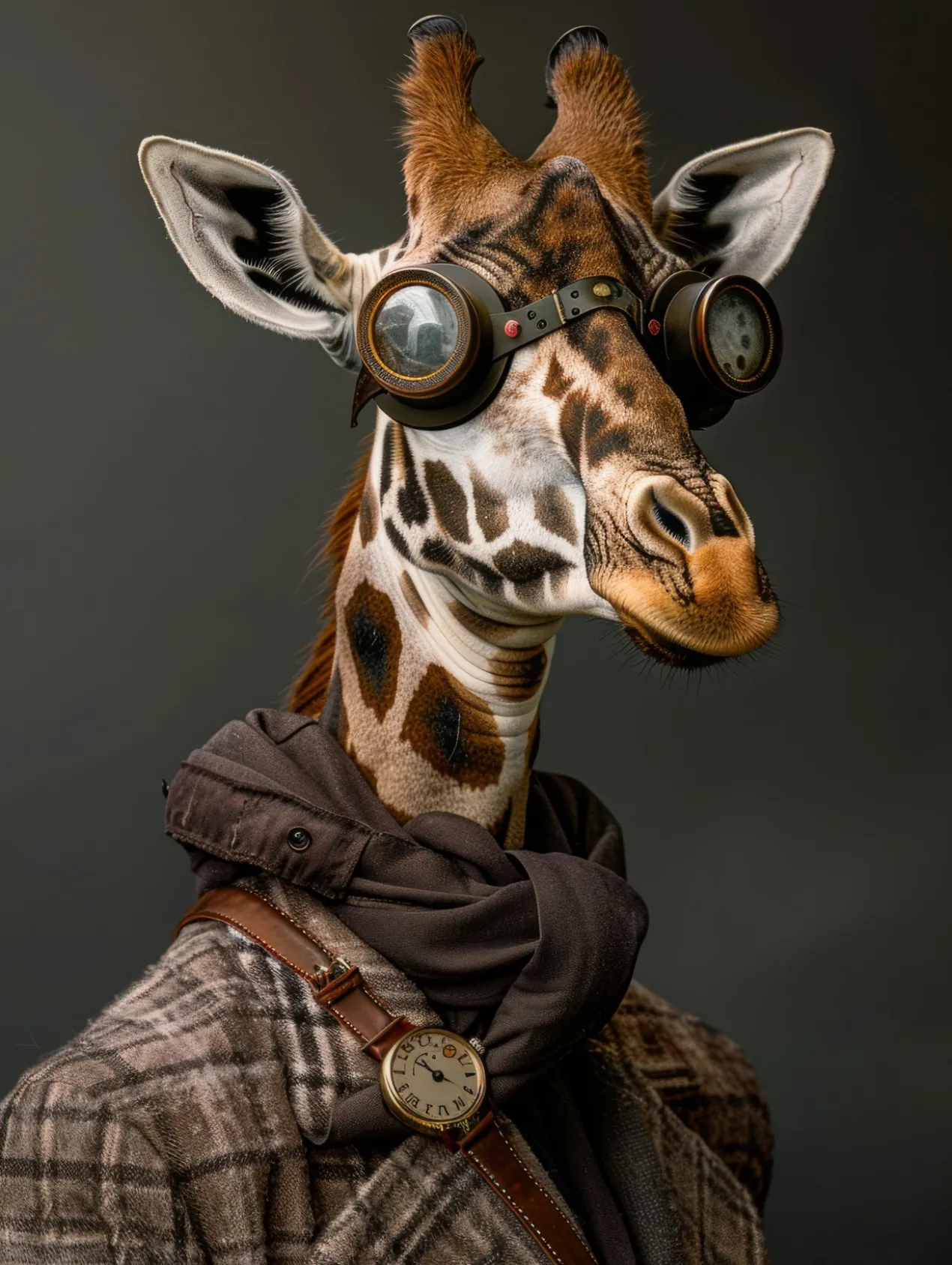 Canvas schilderij van een Giraffe 40x60 cm