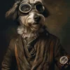 Canvas schilderij van een Gordon Setter Hond 40x60 cm
