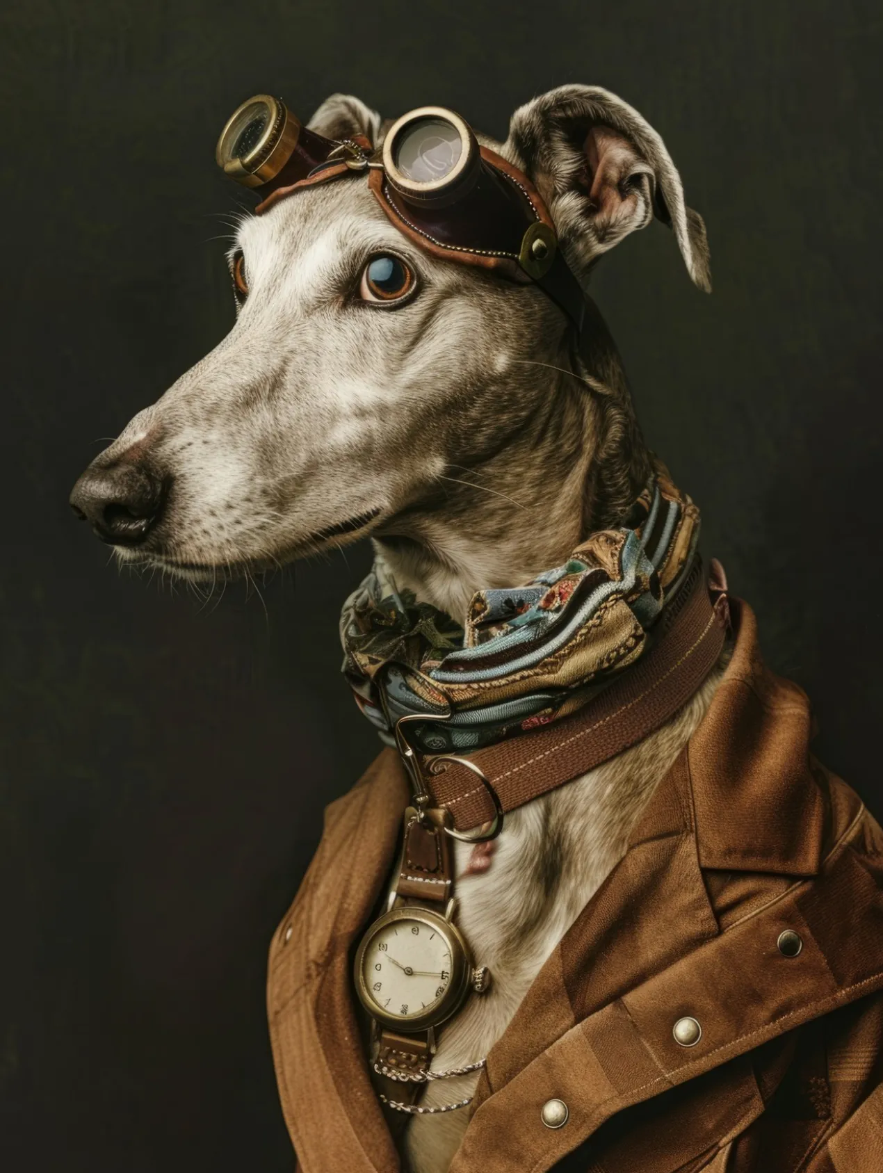 Canvas schilderij van een Greyhound 100x150 cm