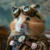 Canvas schilderij van een Hamster 80x120 cm