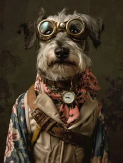 Canvas schilderij van een Ierse Terrier 40x60 cm