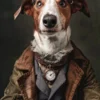 Canvas schilderij van een Ierse Rode hond 40x60 cm