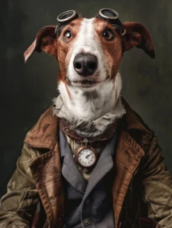 Canvas schilderij van een Ierse Rode hond 100x150 cm