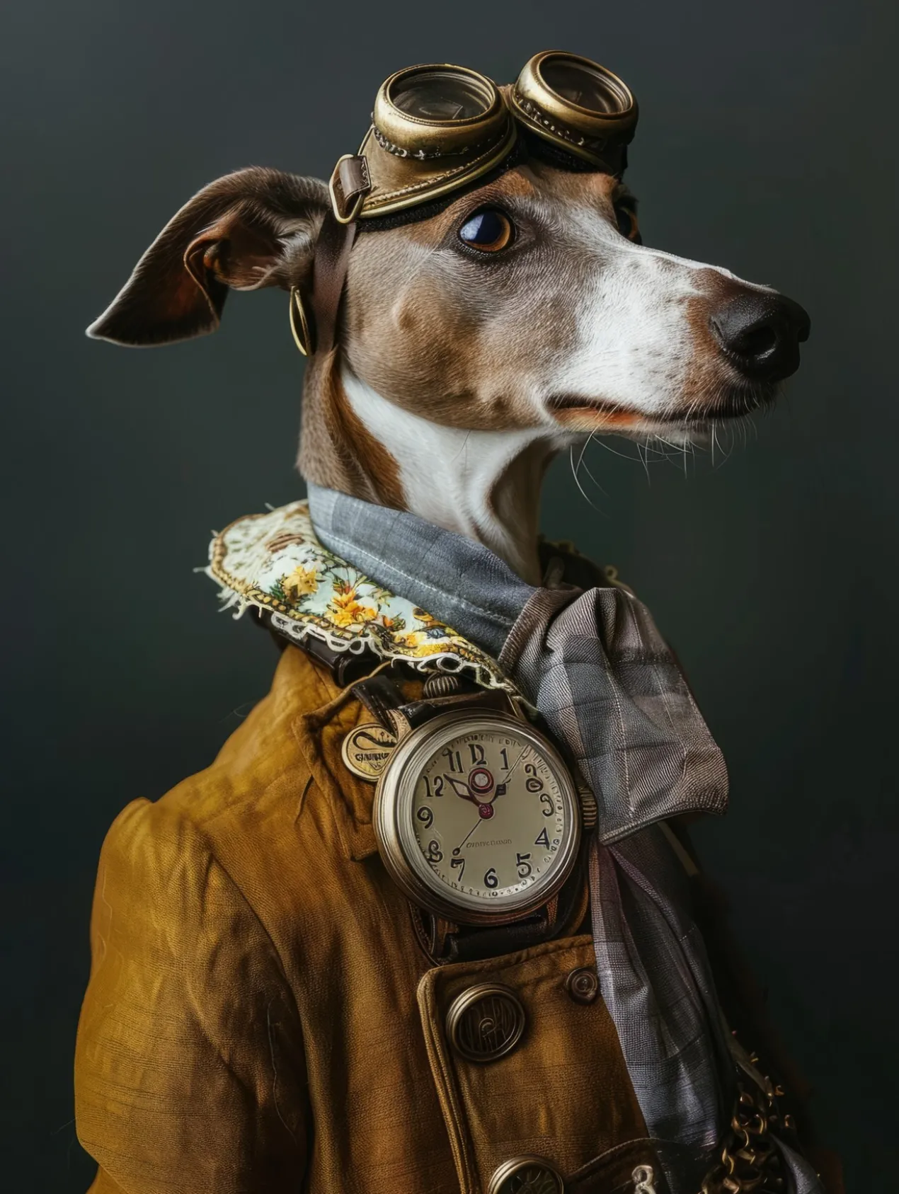 Canvas schilderij van een Italiaanse Greyhound 40x60 cm