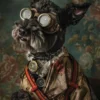 Canvas schilderij van een Kerry Blue Terrier 80x120 cm