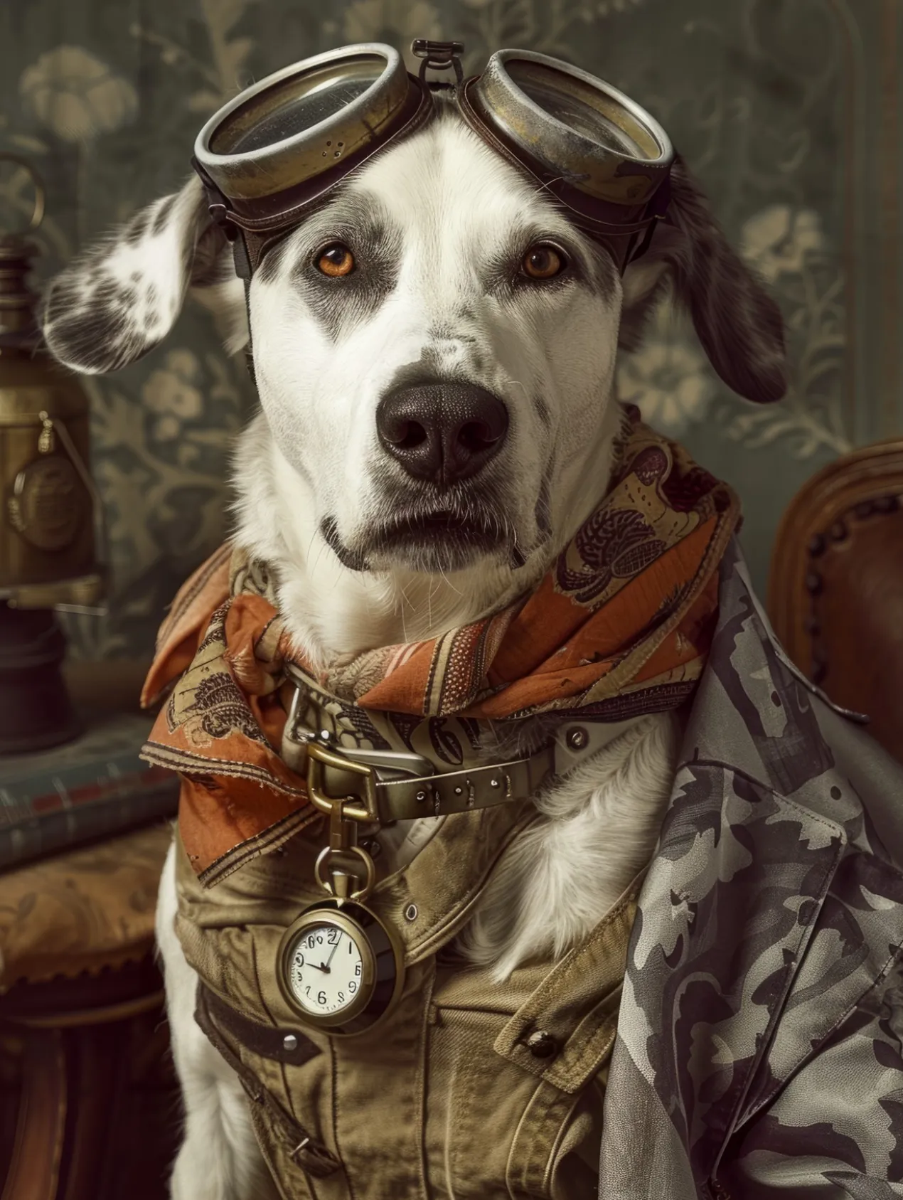 Canvas schilderij van een Kuvasz 80x120 cm