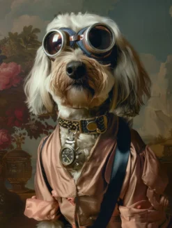 Canvas schilderij van een Lhasa Apso 80x120 cm