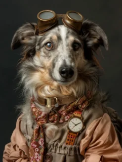 Canvas schilderij van een Noorse Buhund 40x60 cm
